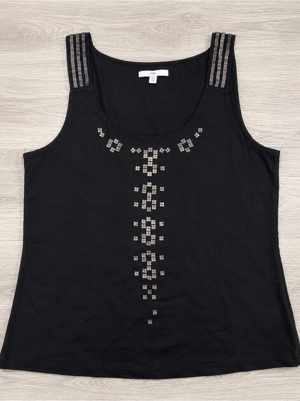 GAP Black Tank Top with Silver Stud Detail